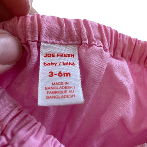 Joe Fresh Dress and bloomers 3-6 months pink eyelet - Picture 4 of 8